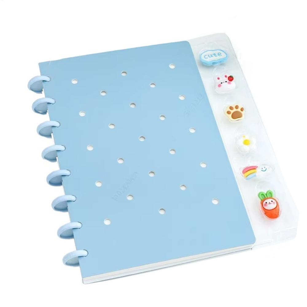 

Съемный А5 Блокнот на кольцах Мультяшный DIY Папка Журналы Съемный Блокнот Женский Дневник