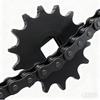 25H Bike Sprocket and Chain Set, 14 Tooth 428 Metal Chain Gear Sprocket, 12x17mm Sprocket for Electric Scooters