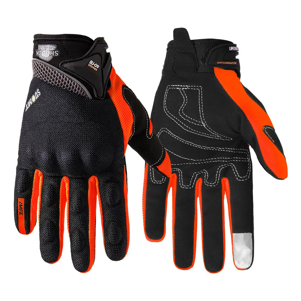 SUOMY SU-09 Motorcycle Gloves Summer Breathable Motorcyclist Gloves Men Women Motorbike Riders Touch Screen Full Finger Gloves