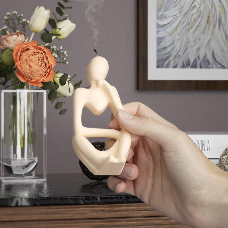 3D Abstraktes Denkporträt Kerze Silikonform DIY Nordische Kunst Abstraktes Menschlicher Körper Gipsform Epoxidharz Handwerk Heimdekor