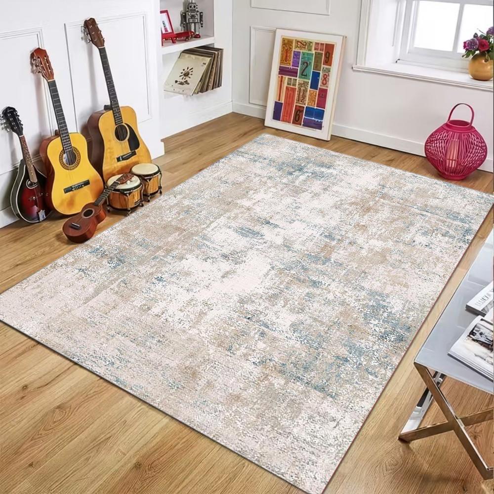 

Retro Distressed Texture Area Rug Soft Durable Non Slip Washable Floor Mat for Living Room Bedroom Dorm Apartment Home Decor 40x60cm
