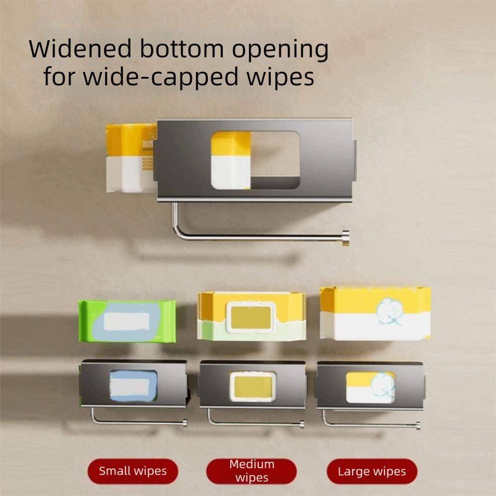 Carbon Steel Under Cabinet Paper Towel Holder Lengthen Storage Roll Paper Holder Bathroom