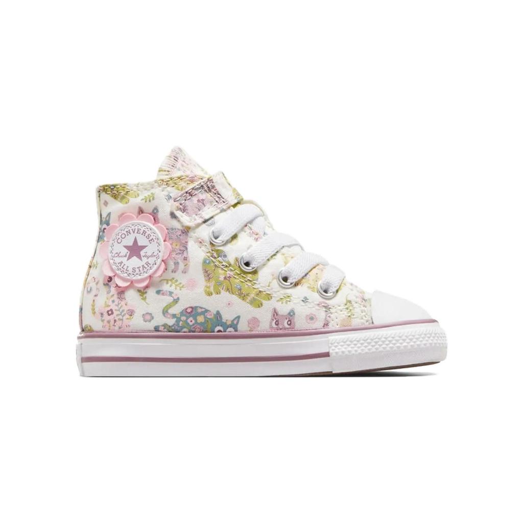 Converse All Star 1V Comfortable Versatile Lightweight Breathable High-Top Walking Shoes Baby Shoes White A05235C