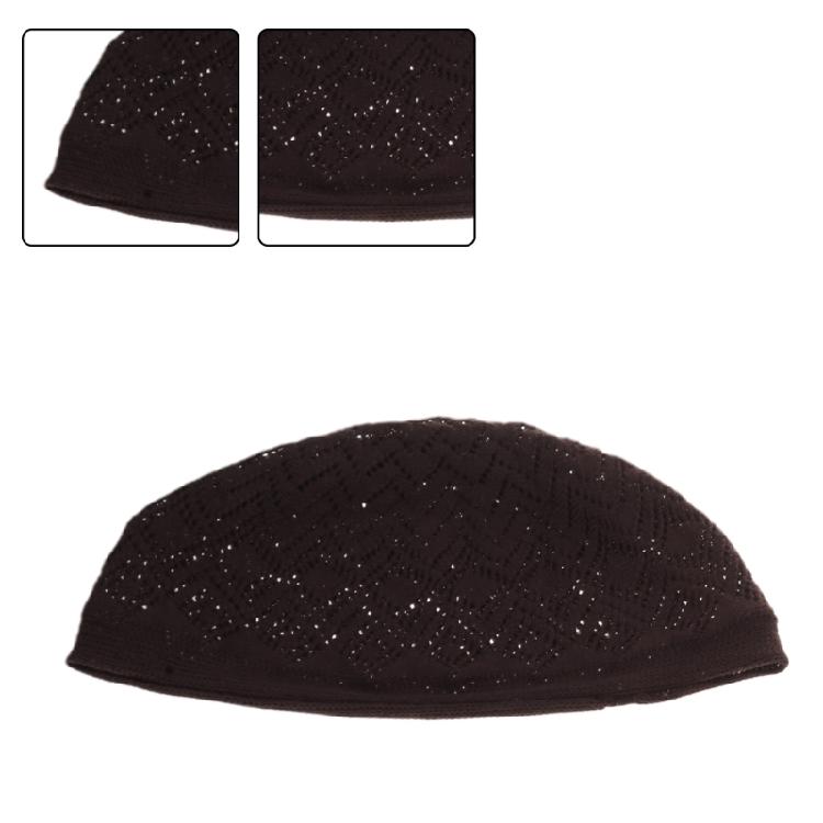 Knitting Hijab Prayer Hat Indian Turban Caps for Adult Breathable Kufi Round Hat Arabia Hat Islamic Worship Hat 5pcs