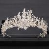 Trendy Handmade Wedding Crown Baroque Rhinestone Pearl Crystal Headband Wedding Hair Accessories Bridal Crown