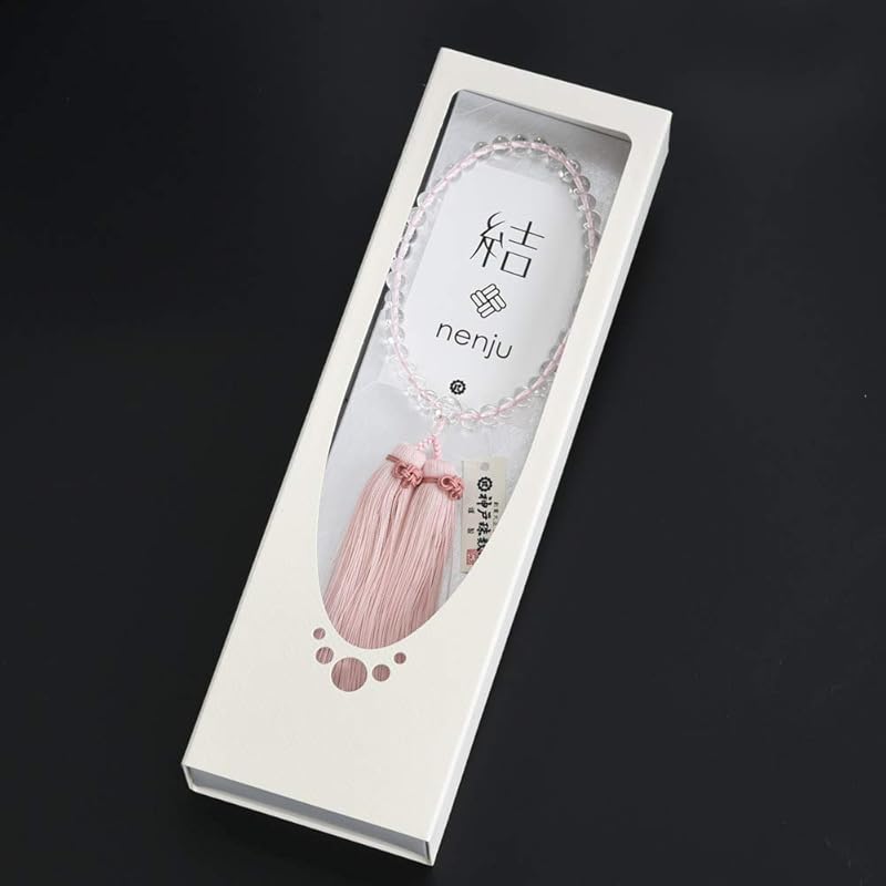 [Hasegawa of the Buddhist Altar] Prayer Beads Musubi Nenju Kanofusa Pink Made In Japan Juzu Can Be Used by Any Denomination for Women