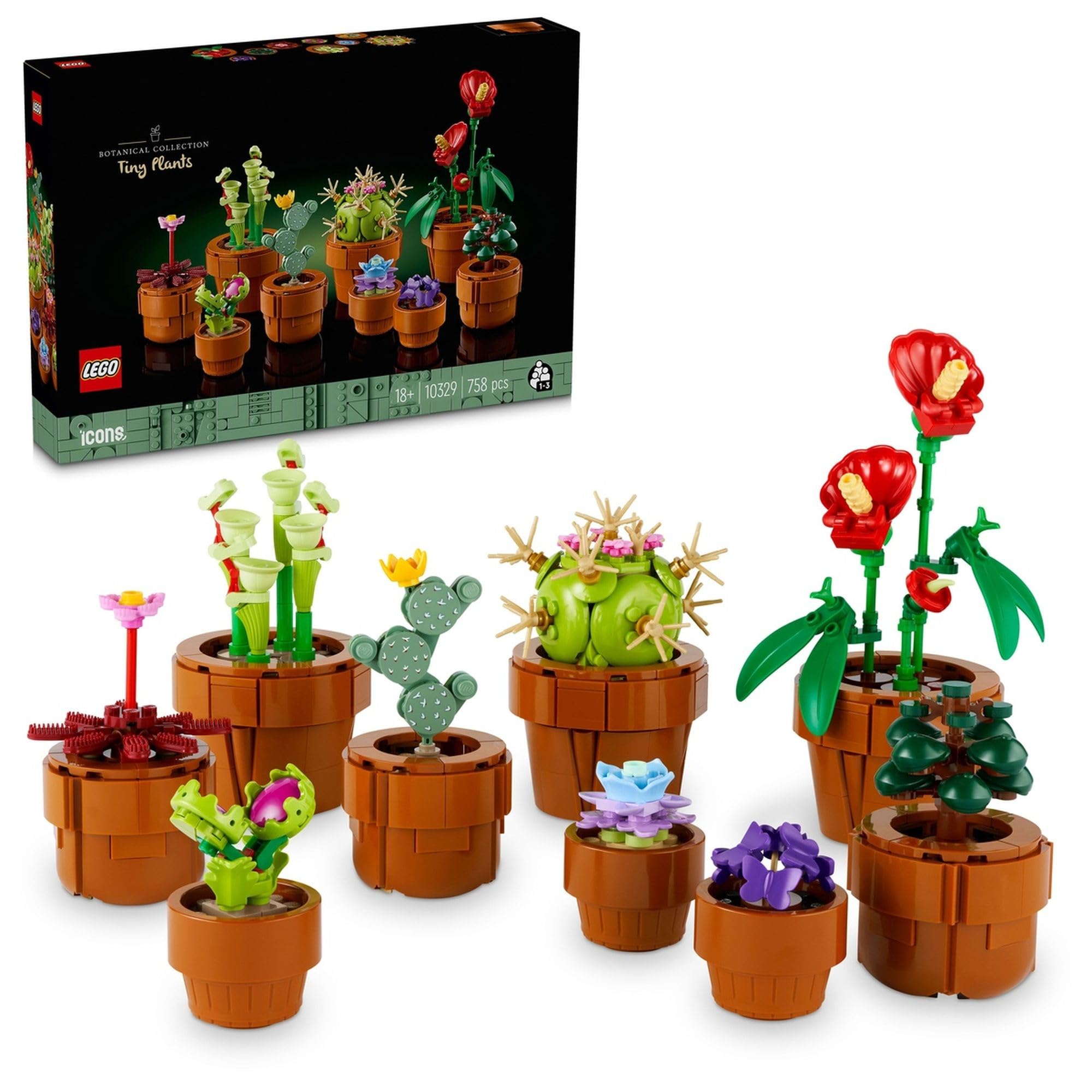 

LEGO Botanical Mini Houseplant Set 758 Pieces Toy Gift for Birthday Christmas Interior Fake Greenery Stylish for Mother Father