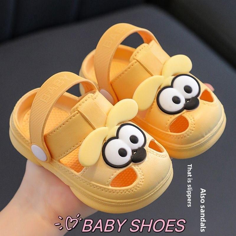 

Children s slippers summer boys and girls cartoon cute anti slip toe hole shoes baby cool slippers 26-27