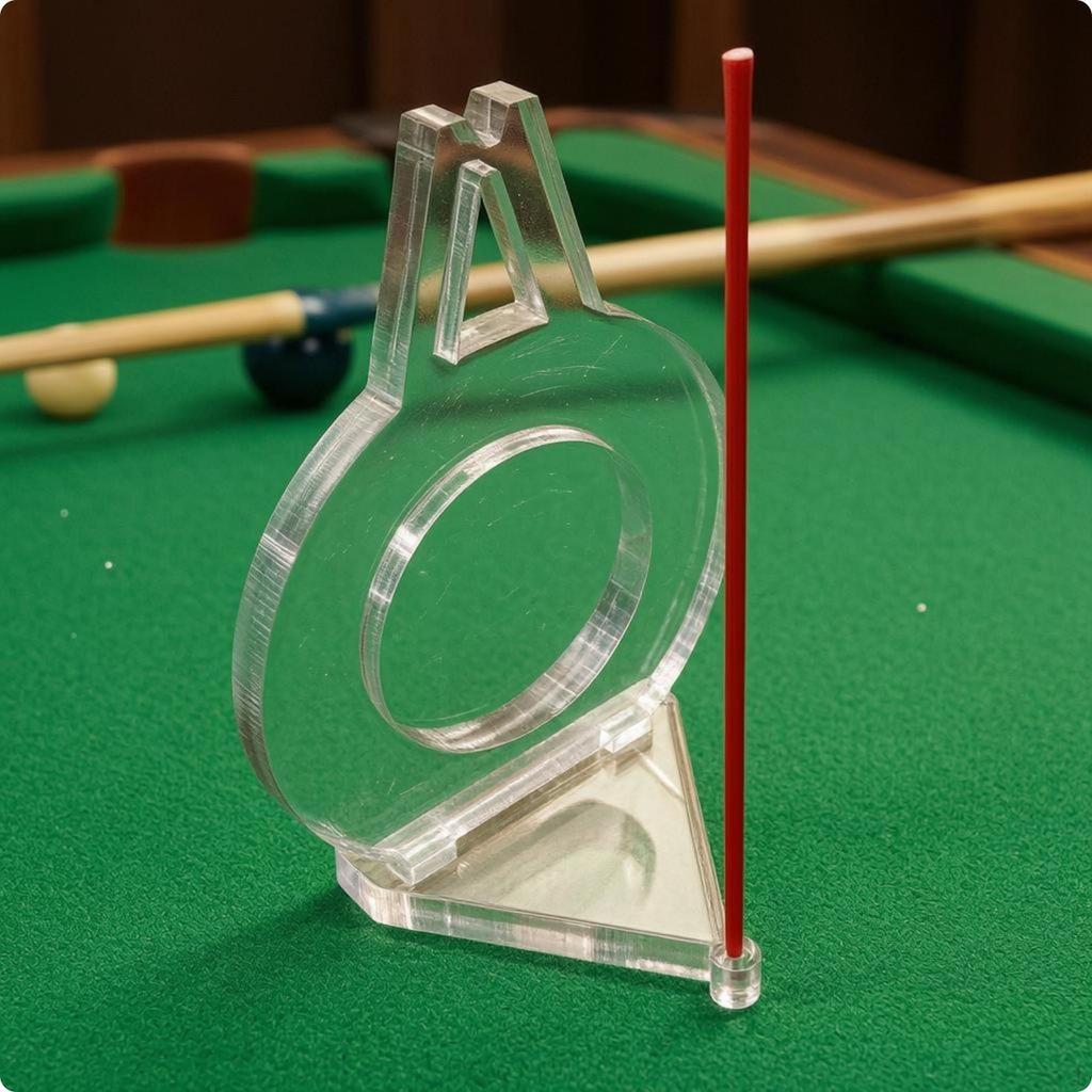 Billard Zielhilfe Dreieckige Basis Pool Roter Führungsstab Punkt Ausrichtung Cn 8 Ball