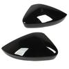 1 Pair Rearview Mirror Cap Gloss Black Exterior Side Wing Mirror Cap for Superb 3V 2015 To 2020