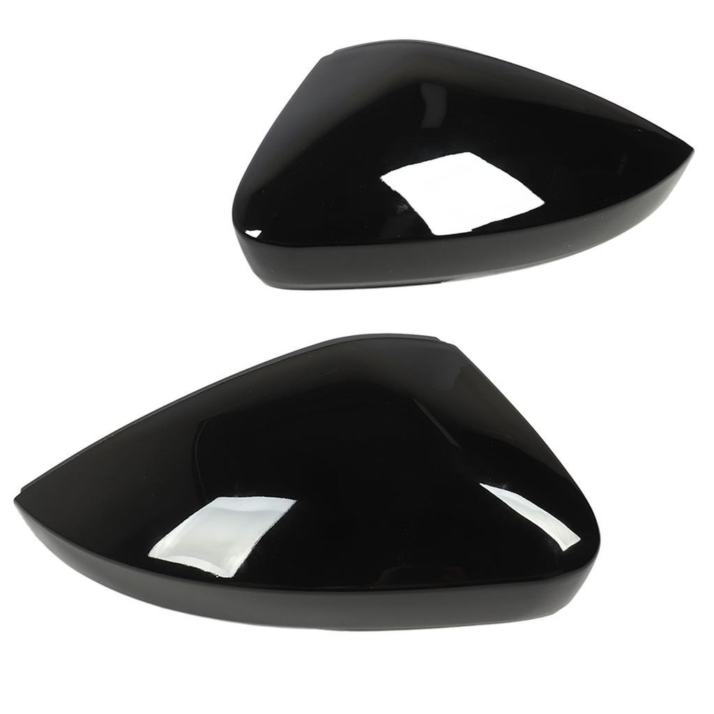 1 Pair Rearview Mirror Cap Gloss Black Exterior Side Wing Mirror Cap for Superb 3V 2015 To 2020