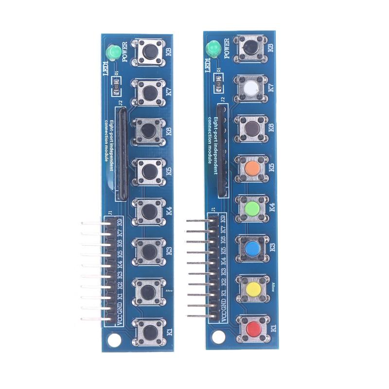 8 Independent Key Button Touch Button Module With LED Indicator Keyboard Module Keypad Module For Arduino ARM