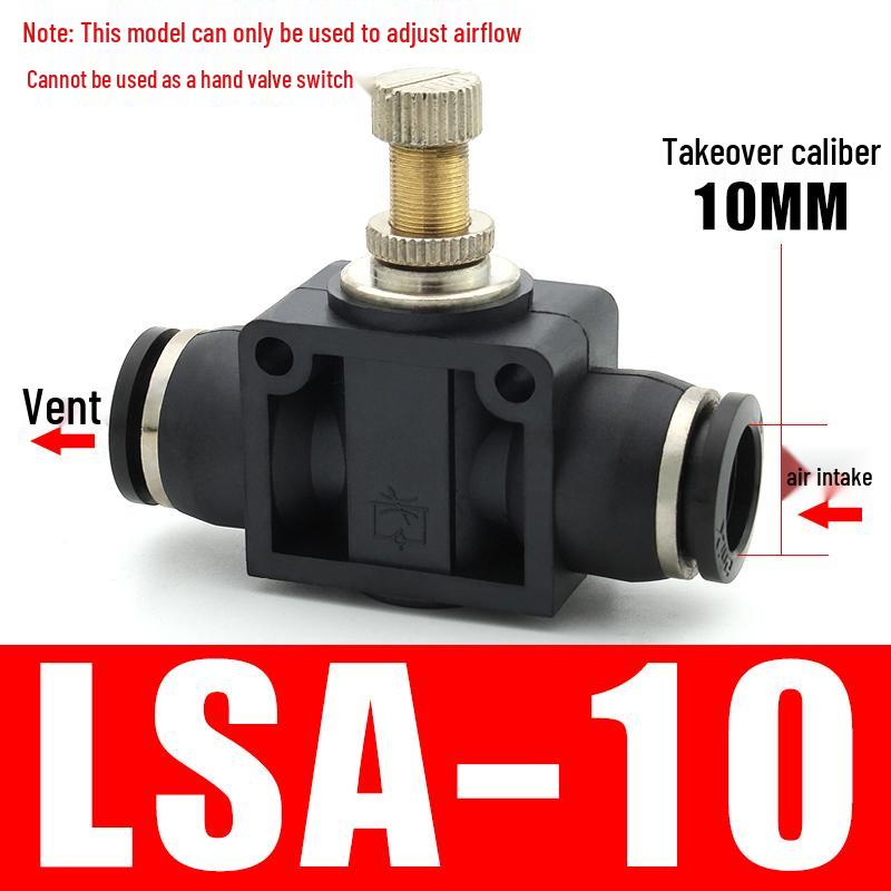 Adjustable Airflow Throttle Valve with Quick Connect (LSA 4/6/8/10mm)