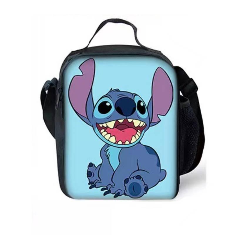 Stitch Lunch Bag With Polyester Material For School Daily Use And Lightweight Carrying