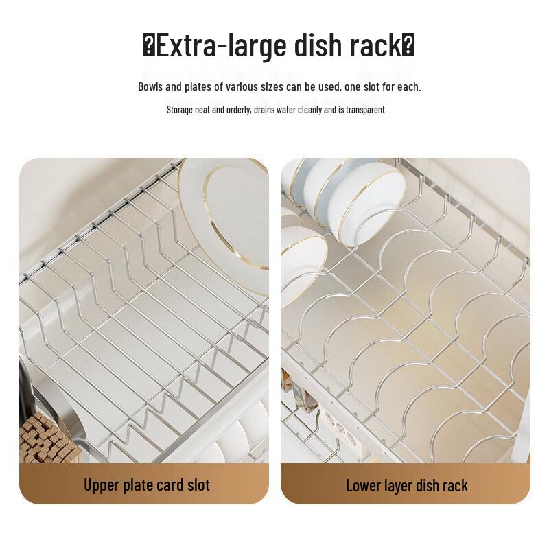 Stainless Steel 3-Tier Kitchen Dish Drying Rack