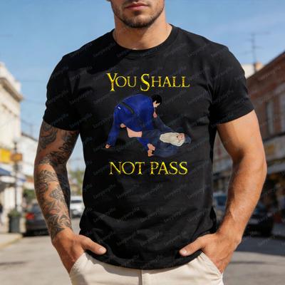 BJJ Judo Martial Arts You Shall Not Pass Graphic Tee Gift for Men Summer T Shirt Casual Fashion Short Sleeve Cotton Tees