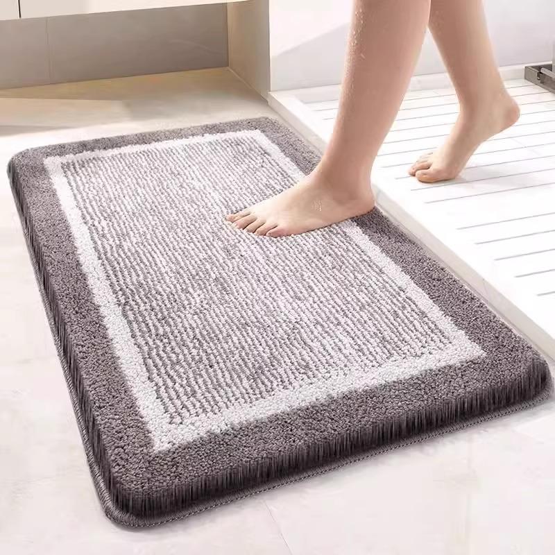 Cartoon Imitation Cashmere Bathroom Floor Mat Entry Door Mat Bathroom Bath Household Toilet Non-slip Foot Mat Absorbent Mat
