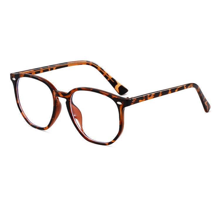 Anti-Blue Flat Mirror Plain Artifact Polygonal Glasses Large Frame Glasses