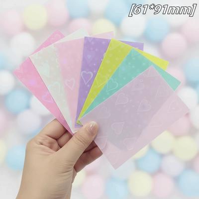 50PCS Display Card Laser Heart Card Sleeves 61x91mm Card Film Sports Cards Protector For Idol Photo