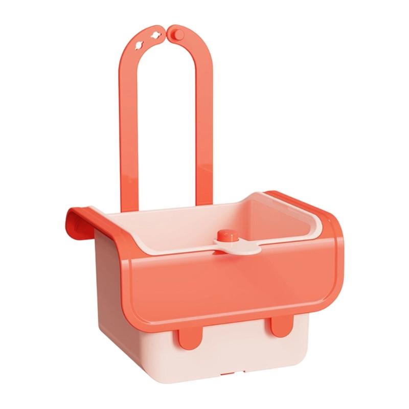 Hanging Faucet Mounted Sink Strainer Basket Auto Dump Technology for Hand Release Waste Disposal Ideal for Small Kitchens and Apartments