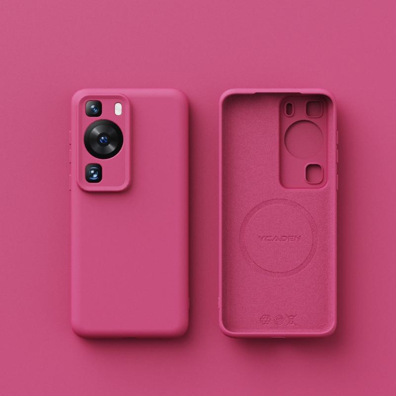 For Wireless Charging Magsafe Soft Liquid Silicone Phone Case For Huawei P60 P50 P40 Pro Magnetic Slim Skin Protection Cover