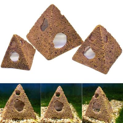 Aquarium Ornament Landscape Simulation Pyramid Shrimp Fish Shelter Fish Tank Decor