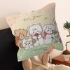 M-Mikko Illustrations Pillow Covers Cartoon Sofa Decorative Home Double-Sided Printing Short Plush Cute Cushion Cover