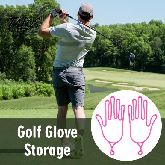 Golf Bag Clip 2 Pcs Glove Holders Plastic Gloves Stretcher Support Reliable Hanger Frame Storage Keeper Rack Dryer Shaper Golfing Accessories