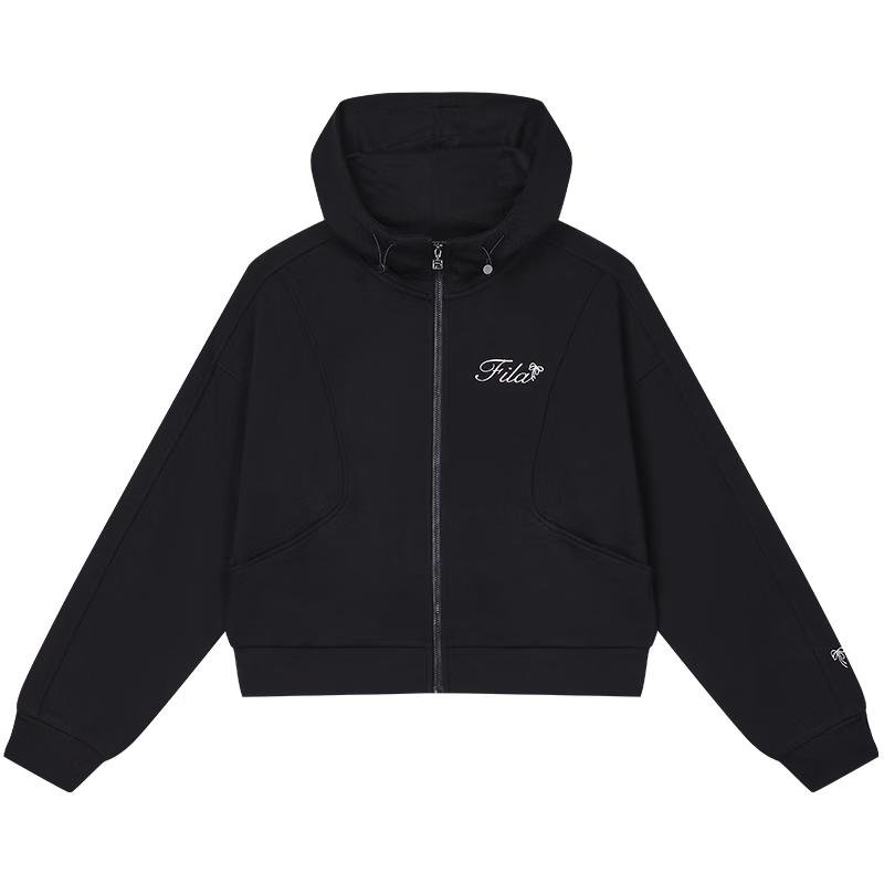 FILA Women s Embroidered Short Hoodie Jacket S