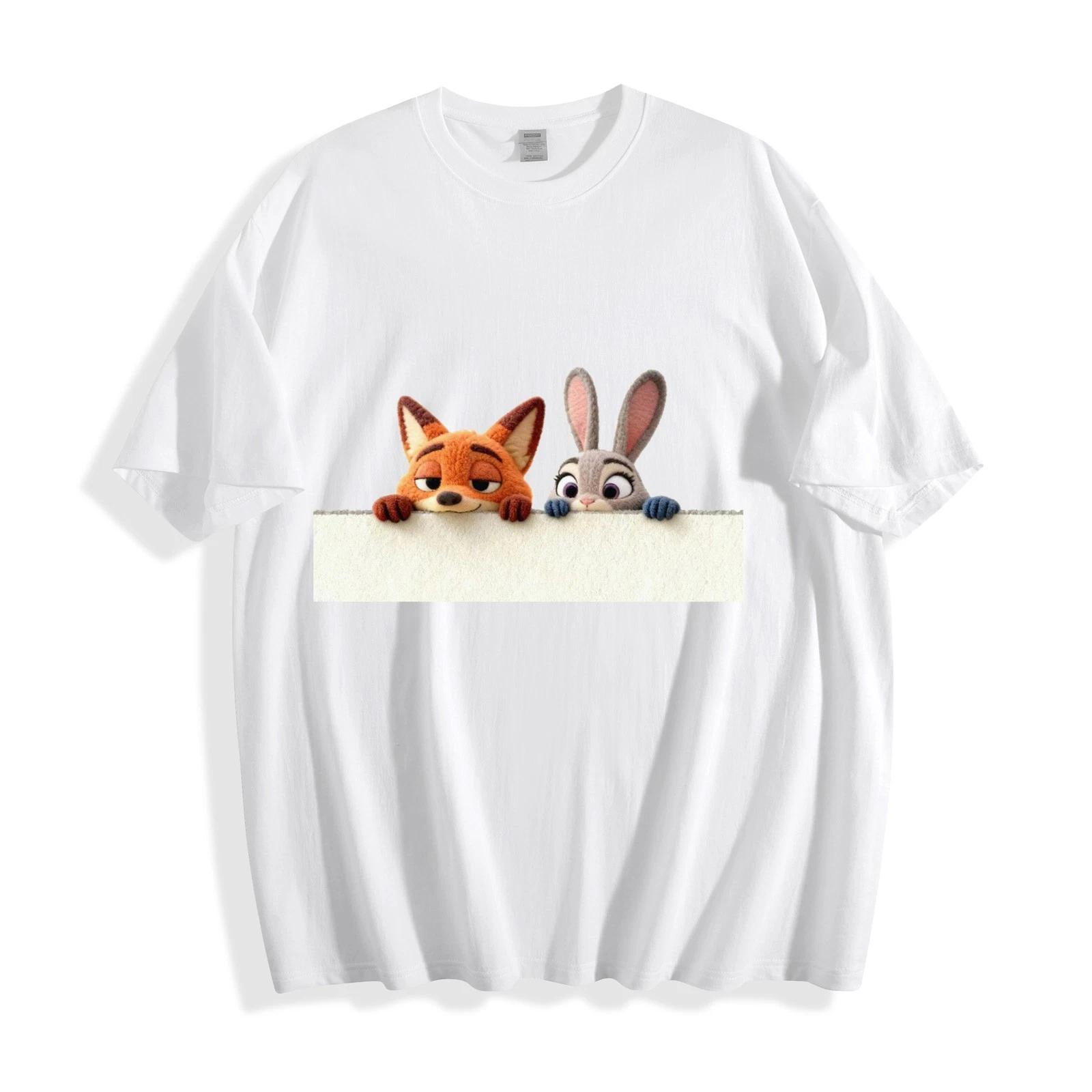Zootopia Nick & Judy Peeking T-Shirt XXXL