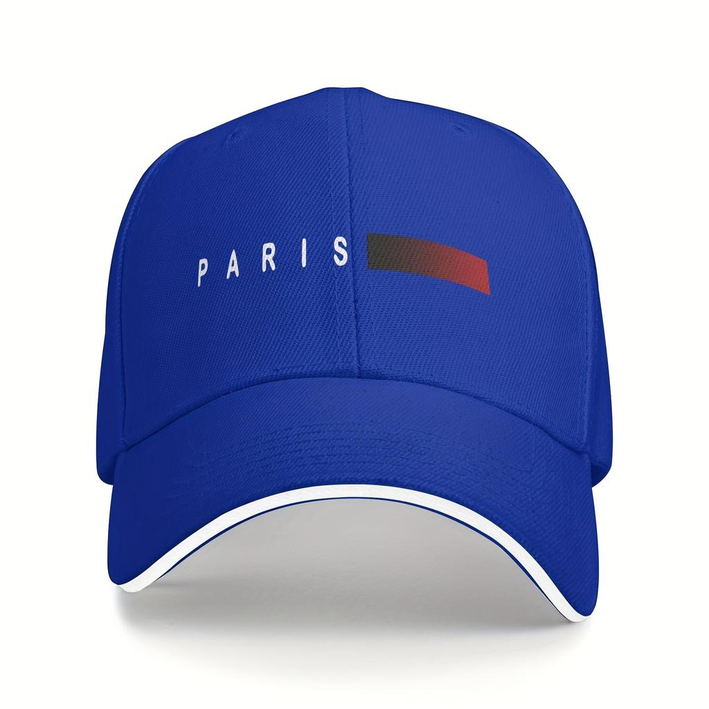 1 Piece Paris Printed Adjustable Baseball Cap  Breathable Lightweight Dad Cap Suitable for Men and Women Perfect for Out
