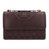 Adjustable Metal Chain Shoulder Strap Leather Shoulder Bag Women's Burgundy 76997-600