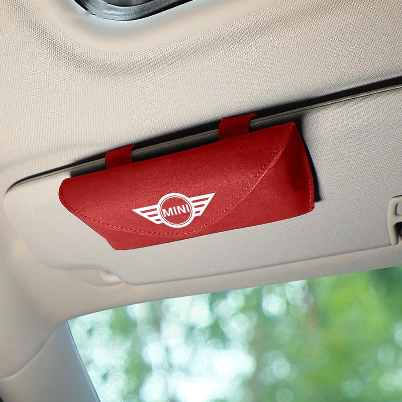 Car Glasses Sun Visor Box Auto Sunglasses Clip Card Accessories For Bmw Mini Countryman Cooper One 2023 2024 Remote Accessories cv96