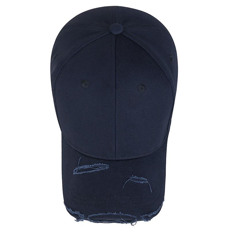 New Solid Color Spring Autumn Hole Caps Simple Women Ponytail Fashion Hats Men Baseball Cap Cotton Outdoor Visor Casual Cap