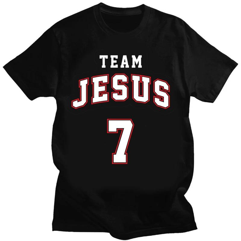 

Team Jesus 7 Number T Shirt Funny Jesus Graphic T-shirts Women Men Cotton Clothing Casual Short Sleeve Oversized Tees XXXXXL