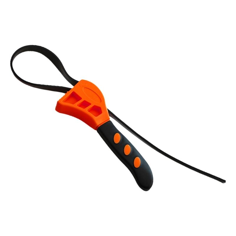 Verstellbare Gummi-Riemenschlüssel Ölfilterschlüssel Werkzeug für Mechaniker und Heimgebrauch Werkstattarbeit Zuverlässiger Alltagsgebrauch