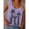 Women's Camisole Print Graphic Animal Graffiti Daily Casual Sleeveless Crew Neck Scoop Neck Regular Tops Summer