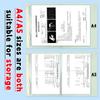 A5 To A4 File Folder With Insert Pages Loose leaf Exam Paper Storage Clip Waterproof Foldable Document Organizer Students