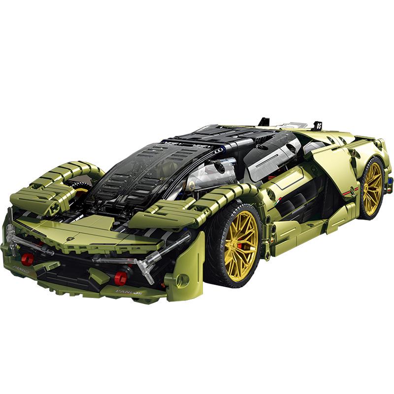 Panlos 673001V12 Saena 1:14 Racing Car Model Building Blocks Display Toy