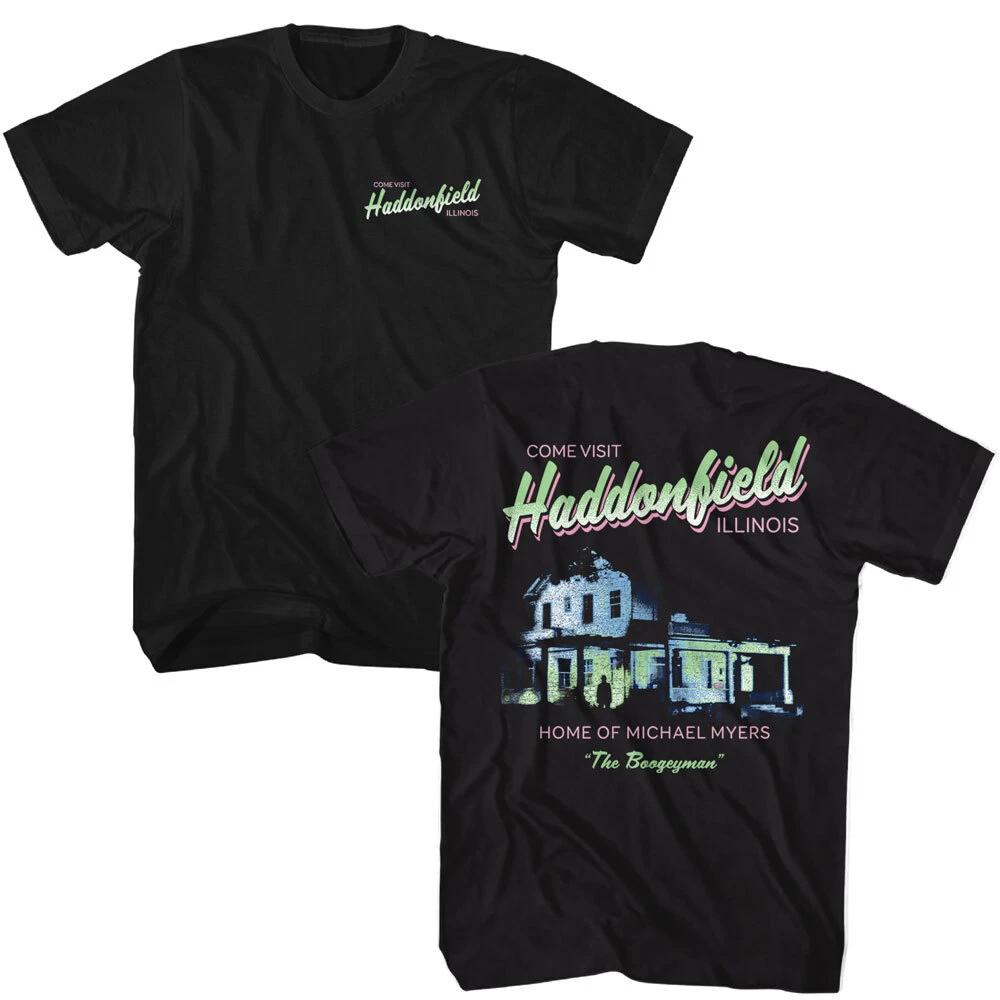 Halloween Movie Come Visit Haddonfield IL Home Of The Boogeyman Men s T Shirt S