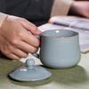 Longquan Celadon Büro Tasse Haushaltstasse Ge Ofen Offenes Stück Teetasse Keramik Teetasse Persönliche Wasser Tasse mit Deckel