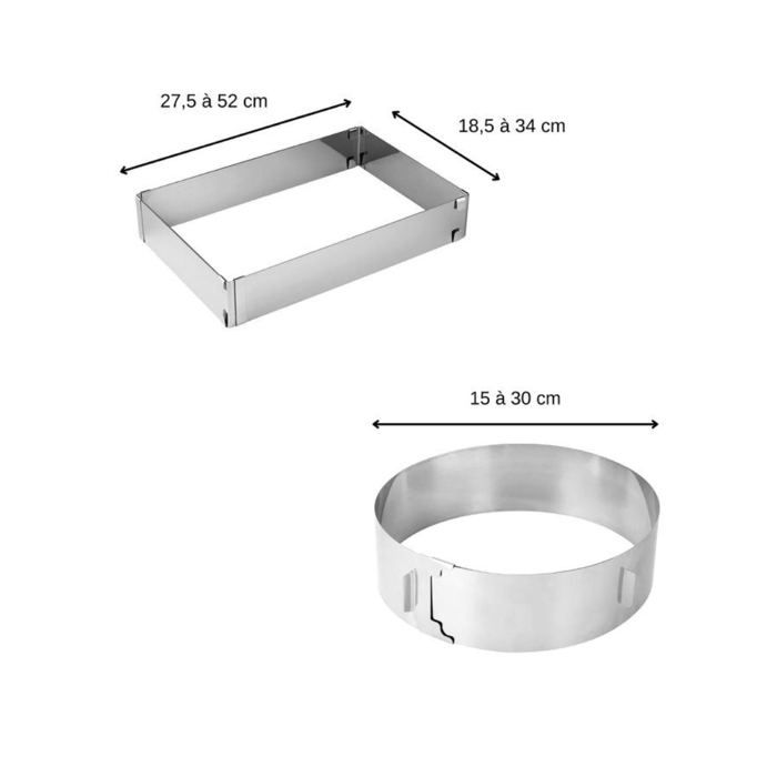 Cadre et cercle à pâtisserie réglable - ZENKER - Smart Pastry