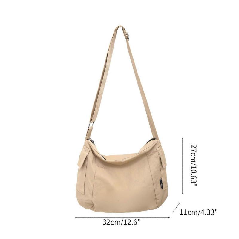 Fashion Casual Bag Simple Shoulder Bag Crossbody Bags for Girl Teen Versatile Messenger Bag Large Capacity Travel Bag  White