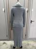 Autumn 2025 Women's Knit Sweater & Midi Skirt Set – European/American Fashion