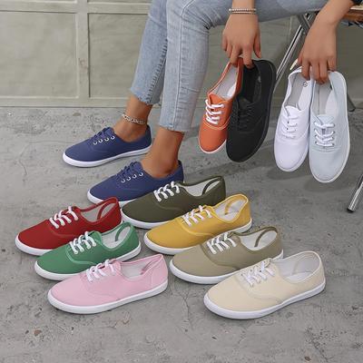 Eleganti Sneakers Traspiranti da Donna per Tutte le Stagioni in Diversi Colori - Comodo Design a Punta Rotonda