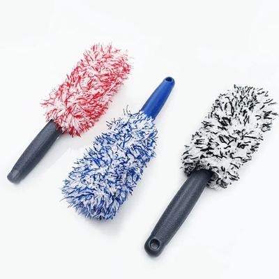 Car Wash Super Brush Plush Premium Wheels Brush Non-Slip Handle Easy To Cleaning Rims Spokes Wheel Barrel Car Accessories