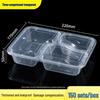800ml Disposable 4-Compartment Meal Prep Containers with Lids