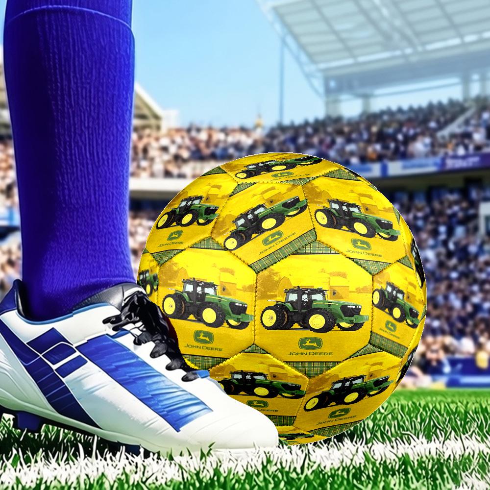 John Deere Logo Design Size 5 Soccer Ball, Suitable for Training and Matches, High-Elasticity, Wear-Resistant Material Gift for Fan
