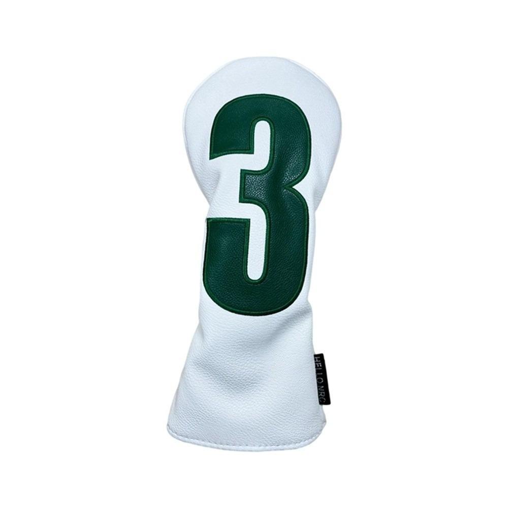 PU Leather Golf Club Cover 1 3 5 U Embroidered Portable Driver Fairway Multifunctional Golf Club Head