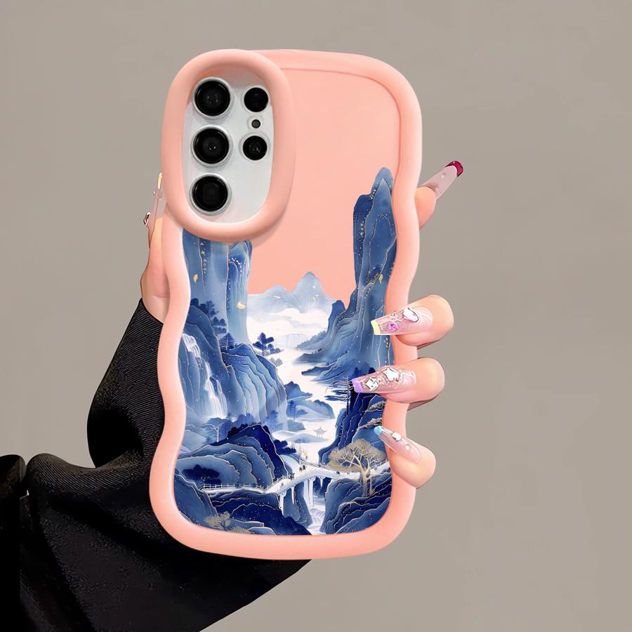Soft Phone Cover Case for Samsung Galaxy S24 S20 FE S22 Ultra A26 S21 A25 S25 S23 Plus A35 A54 A24 A34 A55 A36 Mountains Waters